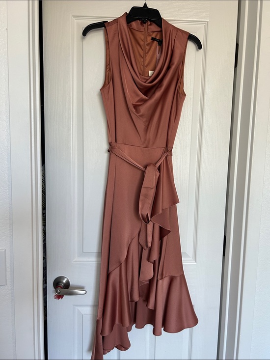 Alex Marie Dresses & Skirts - Alex Marie Annalee Satin Cowl Neck Sleeveless Midi Dress